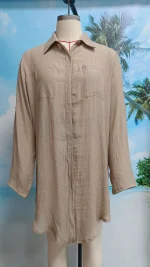 mode plage femme robe chemise