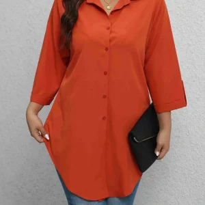 Robe chemise mi longue femme