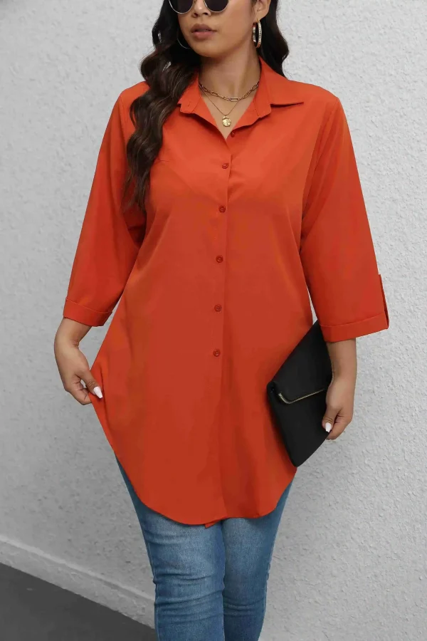Robe chemise mi longue femme