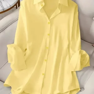 Robe chemise mi longue femme jaune