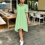 modèle de robe chemise féminine à carreaux