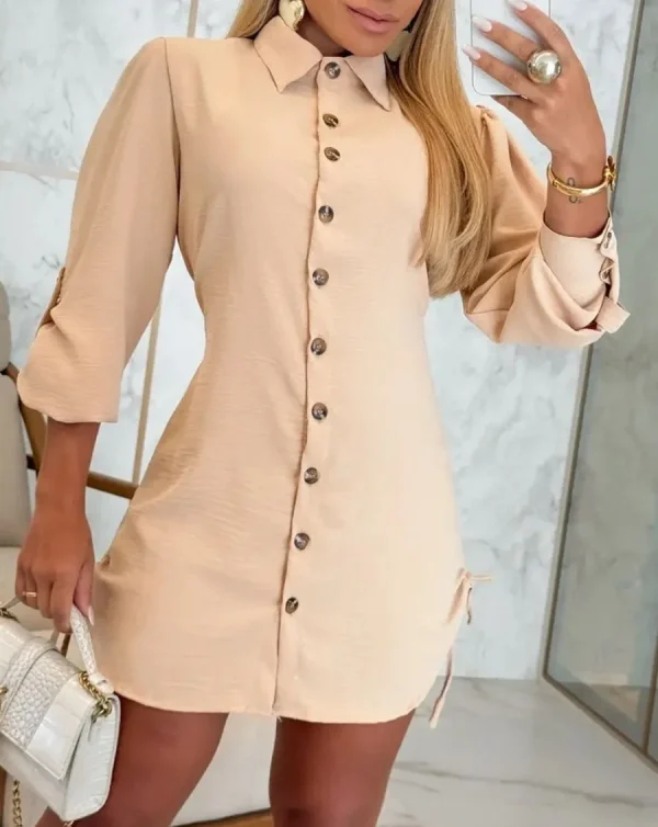 Robe chemise courte femme