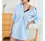 robe décontractée femme bleue pour l'été