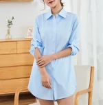 robe à manches longues femme bleu clair