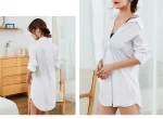 robe chemise blanche avec ceinture pour femme