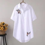 mode féminine robe chemise avec design floral