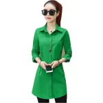 robe légère imprimée pour femme en vert