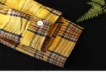 modèle de robe chemise flanelle jaune