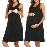 Chemise de nuit femme allaitement sans manche