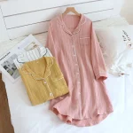 chemise de nuit femme grande taille manches longues
