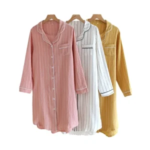 Chemise de nuit femme manches longues grande taille