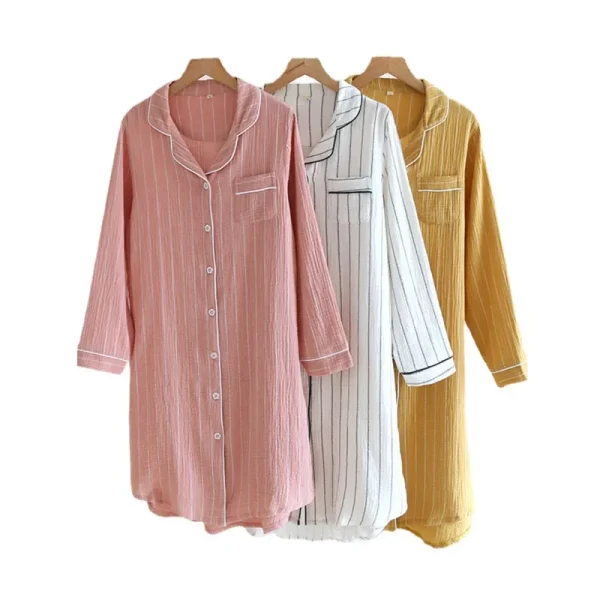 Chemise de nuit femme manches longues grande taille