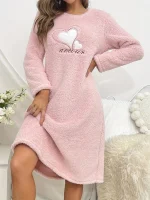 nuit confortable avec chemise de nuit femme manches longues