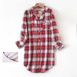 Chemise de nuit femme en flanelle