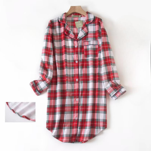 Chemise de nuit femme en flanelle