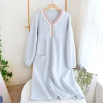 chemise de nuit coton imprimé floral pour femme