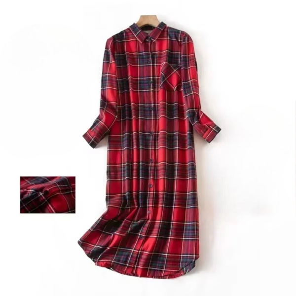 Chemise de nuit femme longue coton