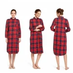 chemise de nuit longue en coton pour femme