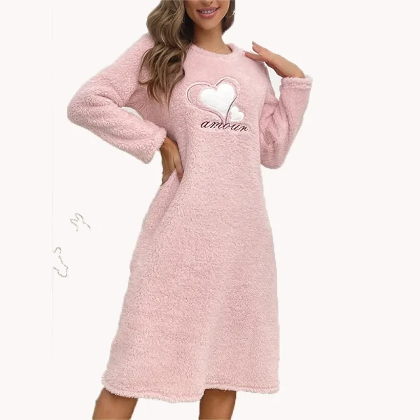 Chemise de nuit femme manches longues