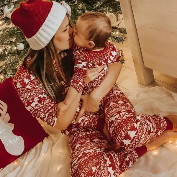 Chemise pyjama femme noël famille assortie