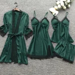 nuit de noël en satin pour femme
