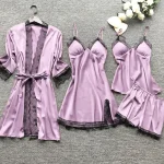 chemise de nuit festive en satin
