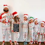 chemise pyjama en flanelle pour femme à thème de noël