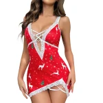chemise de nuit élégante pour soirée de Noël femme