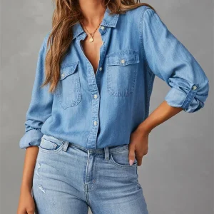 Chemise en jean femme élégance décontractée