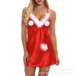 chemise de nuit femme velours sexy pour les fêtes de Noël