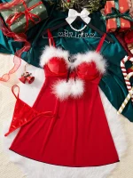 chemise de nuit femme style noel