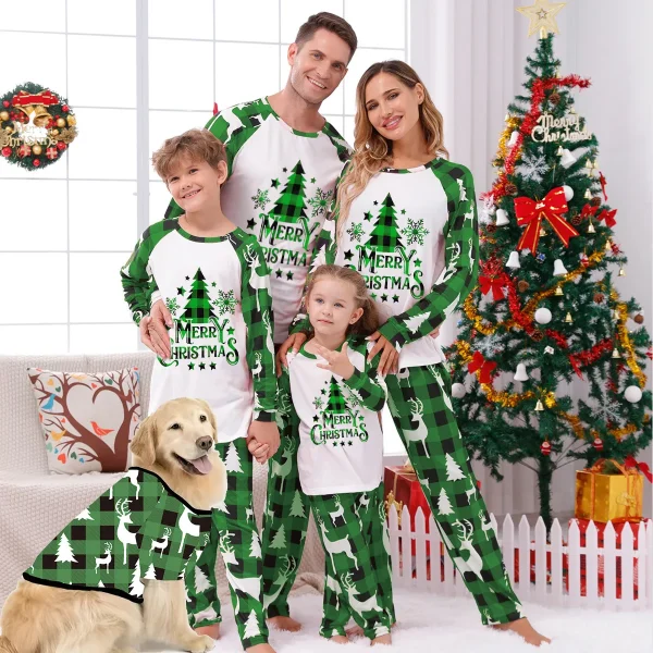 Chemise pyjama femme noel famille festive