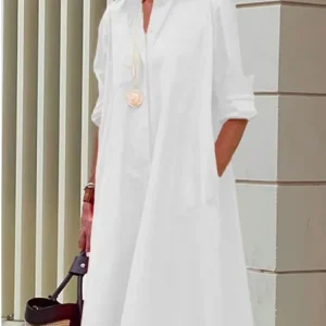 Robe chemise large femme élégante