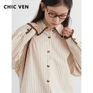 Chemise femme à rayures élégantes